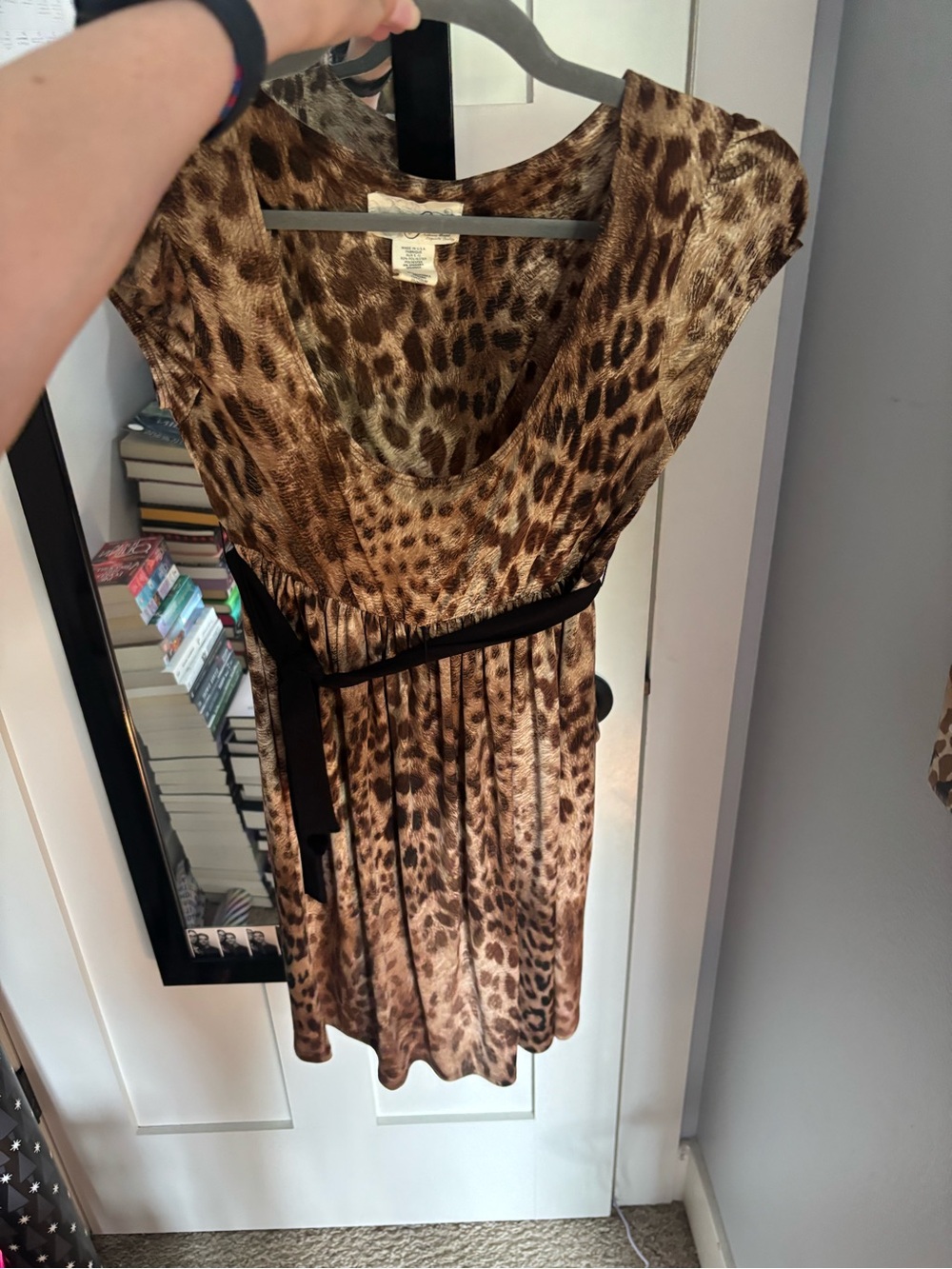 Guess Leopard Print Slip Dress in Brown and Tan